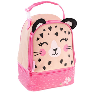 Insulated Adjustable Strap Fun Shaped Kids' Lunch Box Bag Leopard