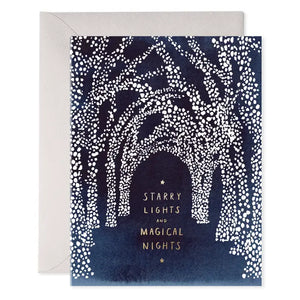 Starry Lights Magical Nights Hannukah / Winter Solstice Greeting Card
