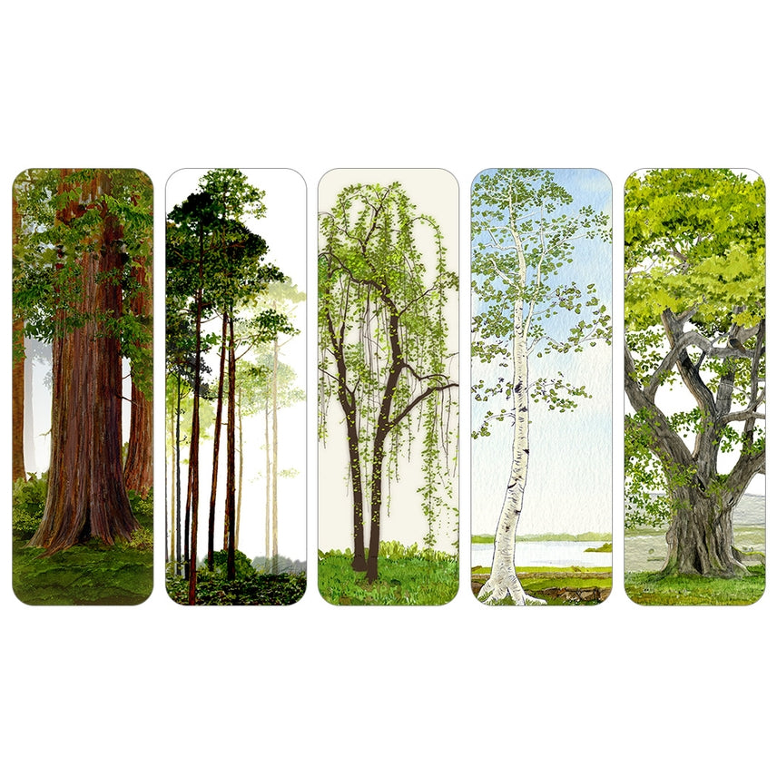 Watercolor Nature-Inspired Illustrations Bookmarks Set of 5 - Temple of ...