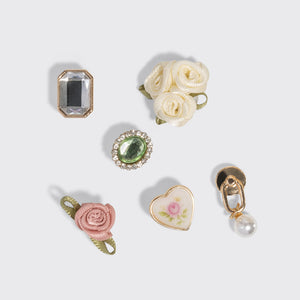 Kitschpop Charms for Hair Clip - Vintage Ivory
