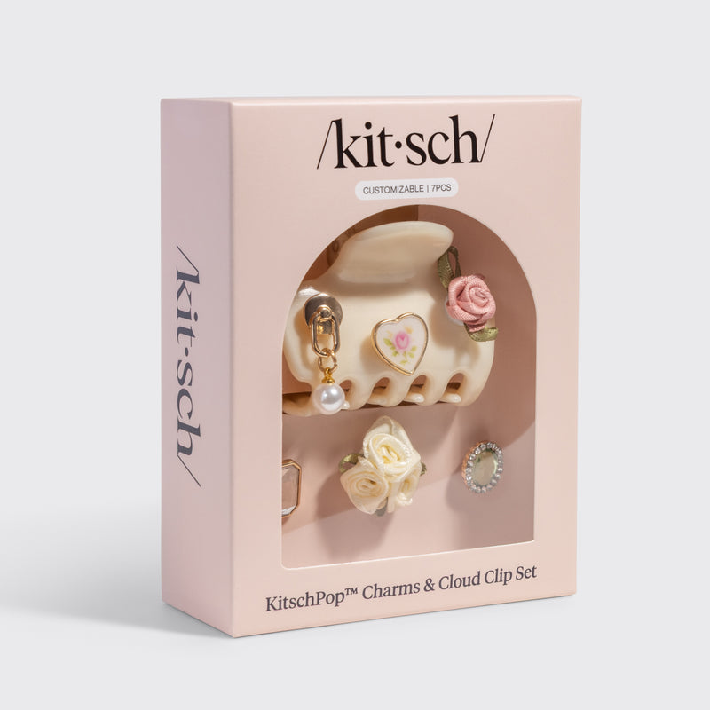 Kitschpop Cloud Clip & Charms Set - Pearlized Cream