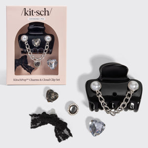 Kitschpop Cloud Clip & Charms Set - Black