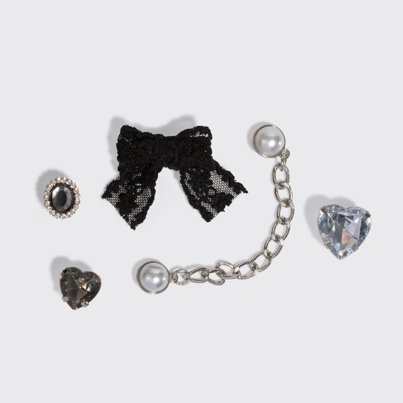 Kitschpop Charms for Hair Clip - Vintage Black