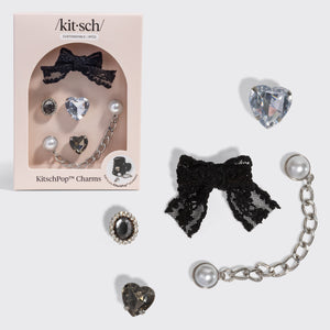 Kitschpop Charms for Hair Clip - Vintage Black