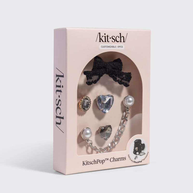 Kitschpop Charms for Hair Clip - Vintage Black