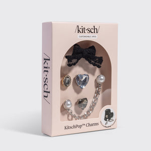 Kitschpop Charms for Hair Clip - Vintage Black