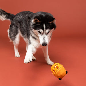 Go Get Em Tiger Rubber/Plush Treat Dispenser Dog Toy