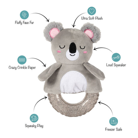 Koal-Ity Vibes Only! Rubber/Plush Koala Dog Toy
