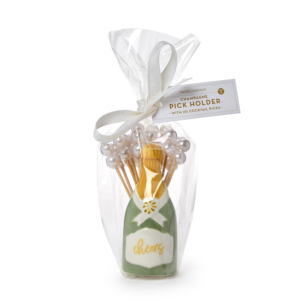 Champagne Shaped Ceramic Toothpick Holder