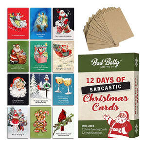 Sarcastic - 12 Days of Christmas Cards Set