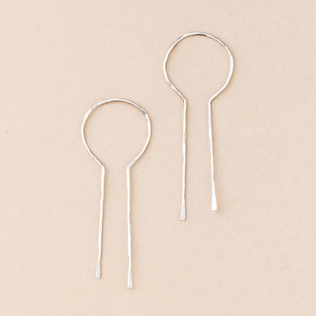 Refined Earring Collection - Equinox Keyhole Hoop Earrings (Sterling Silver)