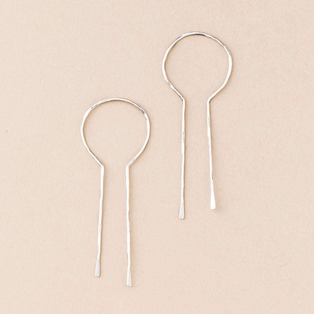 Refined Earring Collection - Equinox Keyhole Hoop Earrings (Sterling Silver)