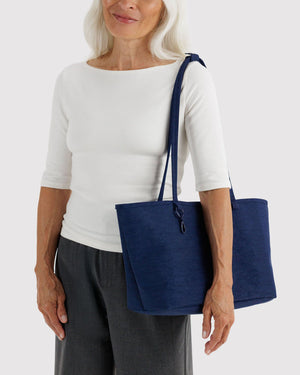 Medium Nylon Reversible Tote Bag - Navy Colorblock Mix