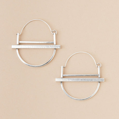 Refined Earring Collection - Saturn Hoop Earrings (Sterling Silver)