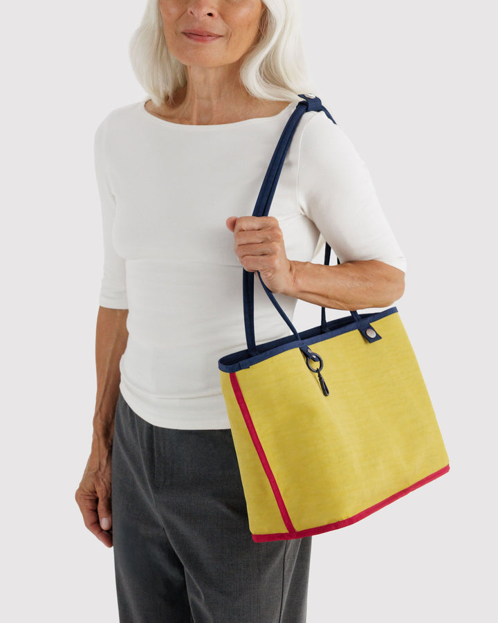 Medium Nylon Reversible Tote Bag - Navy Colorblock Mix