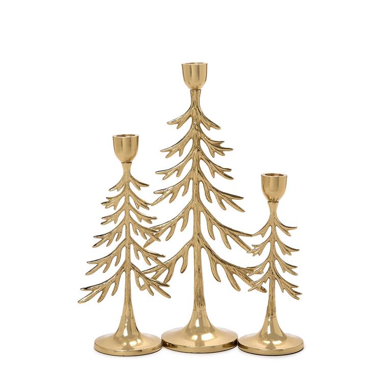 Gold Evergreen Taper Holder