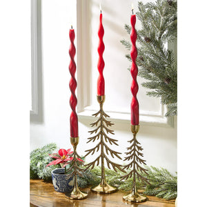 Gold Evergreen Taper Holder