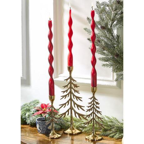 Gold Evergreen Taper Holder