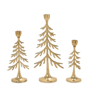 Gold Evergreen Taper Holder