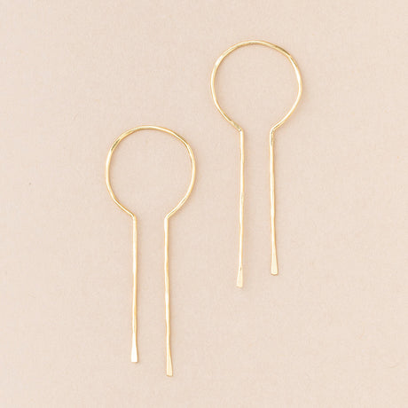 Refined Earring Collection - Equinox Keyhole Hoop Earrings (Gold Vermeil)