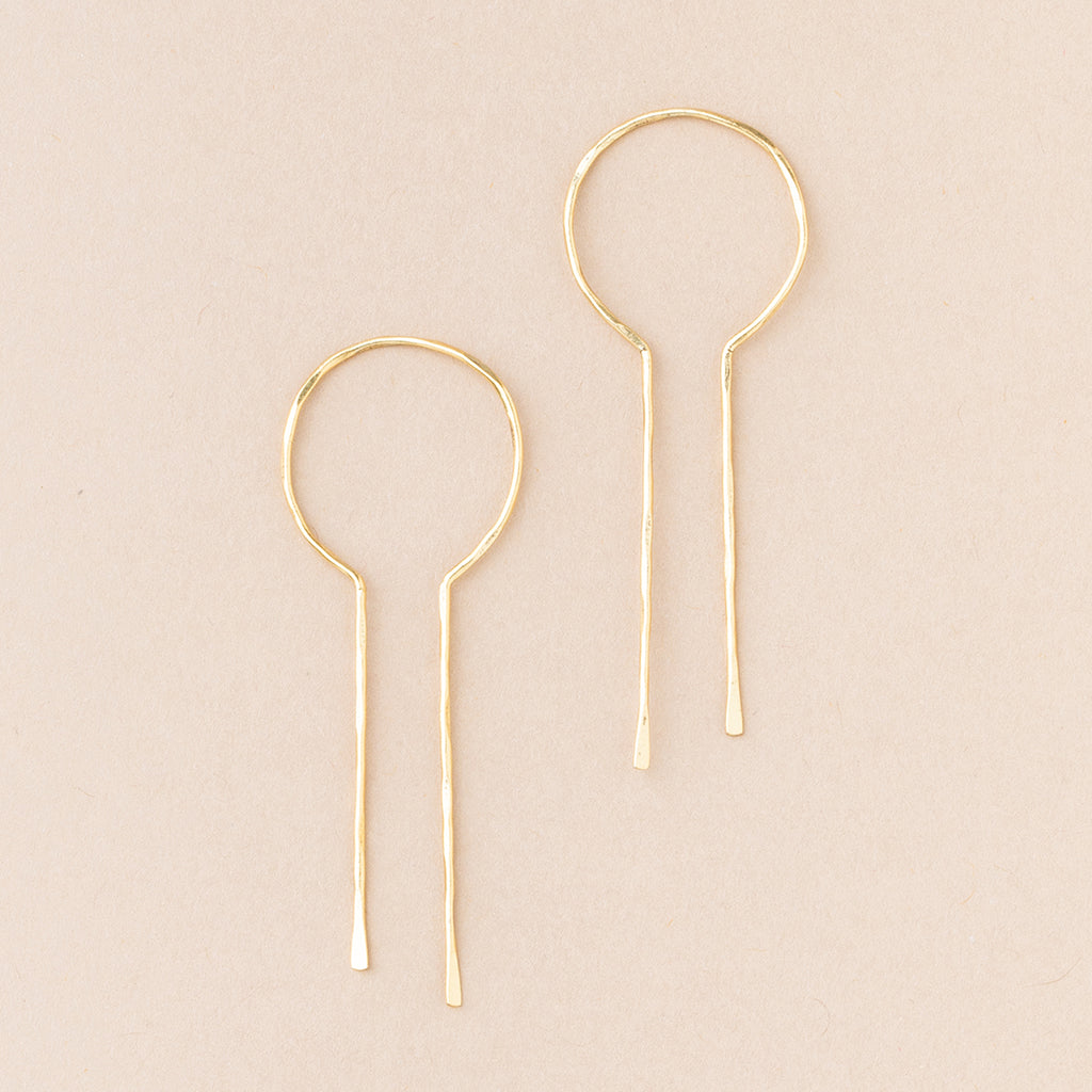 Refined Earring Collection - Equinox Keyhole Hoop Earrings (Gold Vermeil)