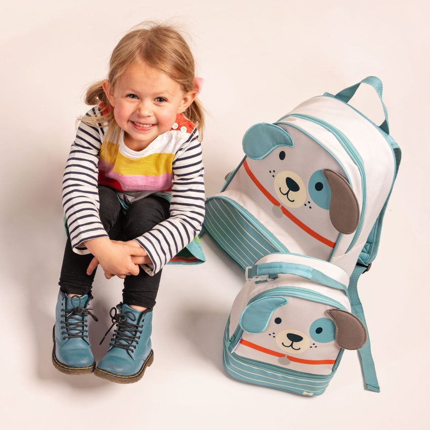 Insulated Adjustable Strap Fun Shaped Kids' Lunch Box Bag Lifestyle Featuring Dog Bag