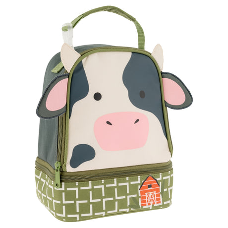 Insulated Adjustable Strap Fun Shaped Kids' Lunch Box Bag Cow