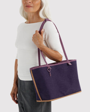 Medium Nylon Reversible Tote Bag - Wild Plum Mix