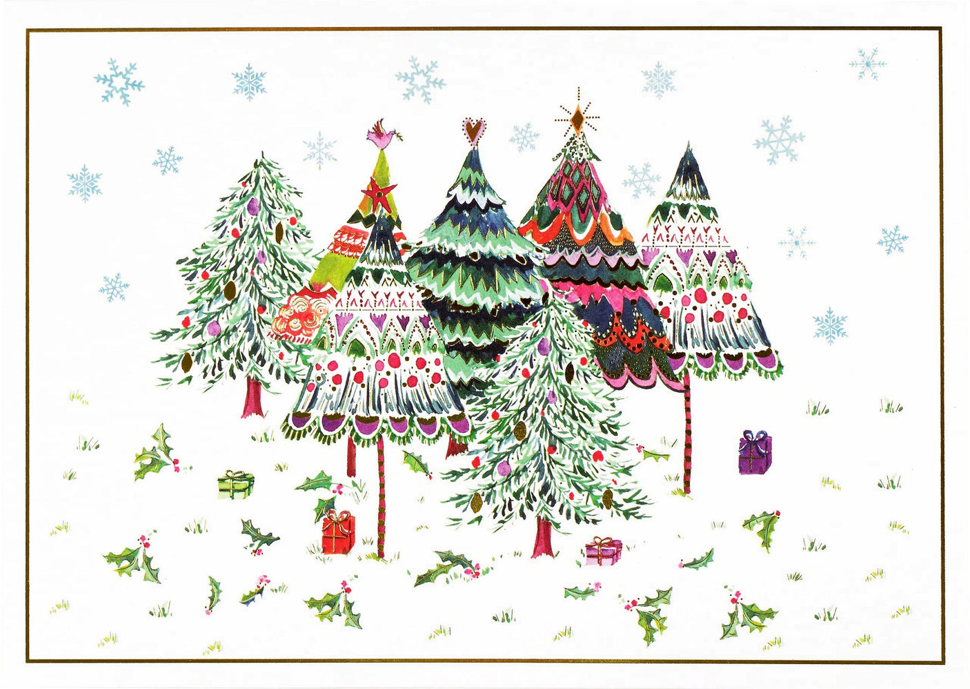 Merry Evergreens Deluxe Box Holiday Cards