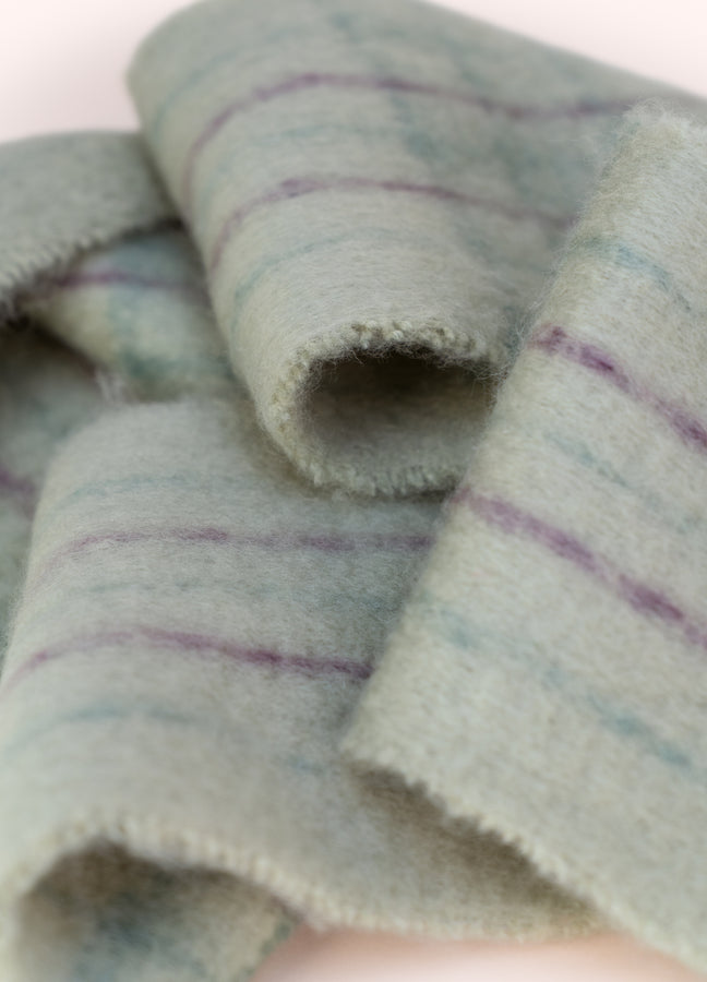 Brushed Plaid Angelica Scarf - Soft Green