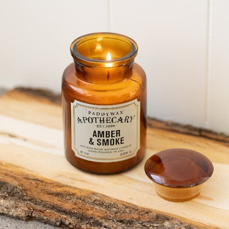 Apothecary Jar 8 oz Soy Candle - Amber + Smoke Lifestyle
