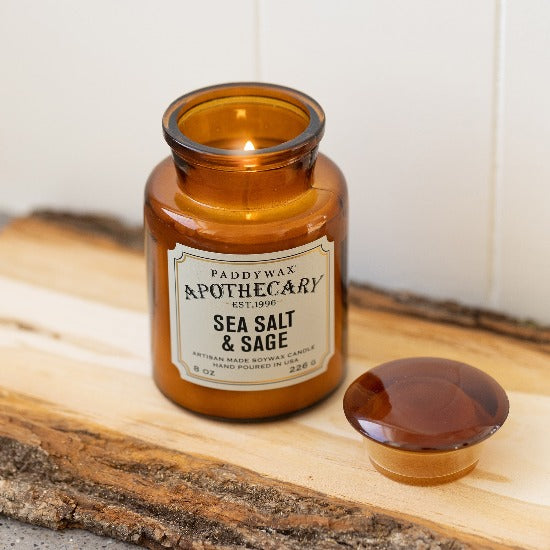 Apothecary Jar 8 oz Soy Candle - Sea Salt + Sage Lifestyle