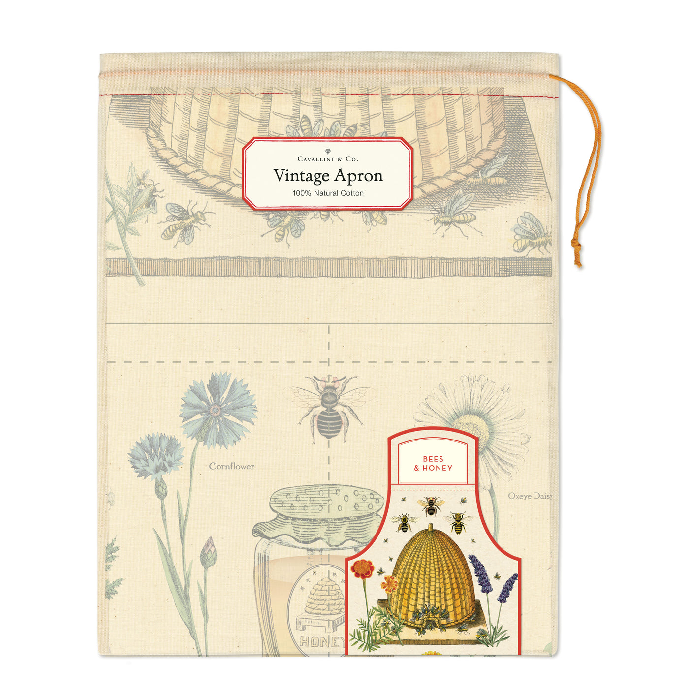 Vintage-Style Apron - Bees & Honey