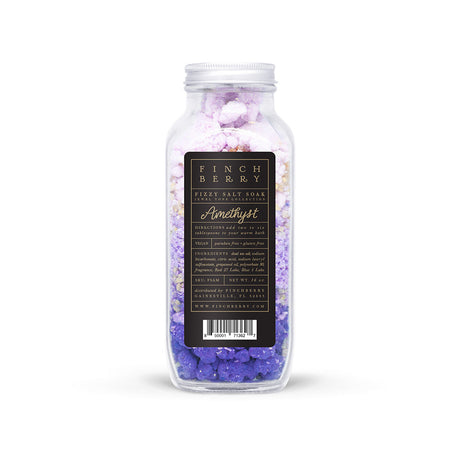 Fizzy Bath Salt Soak Amethyst Back View