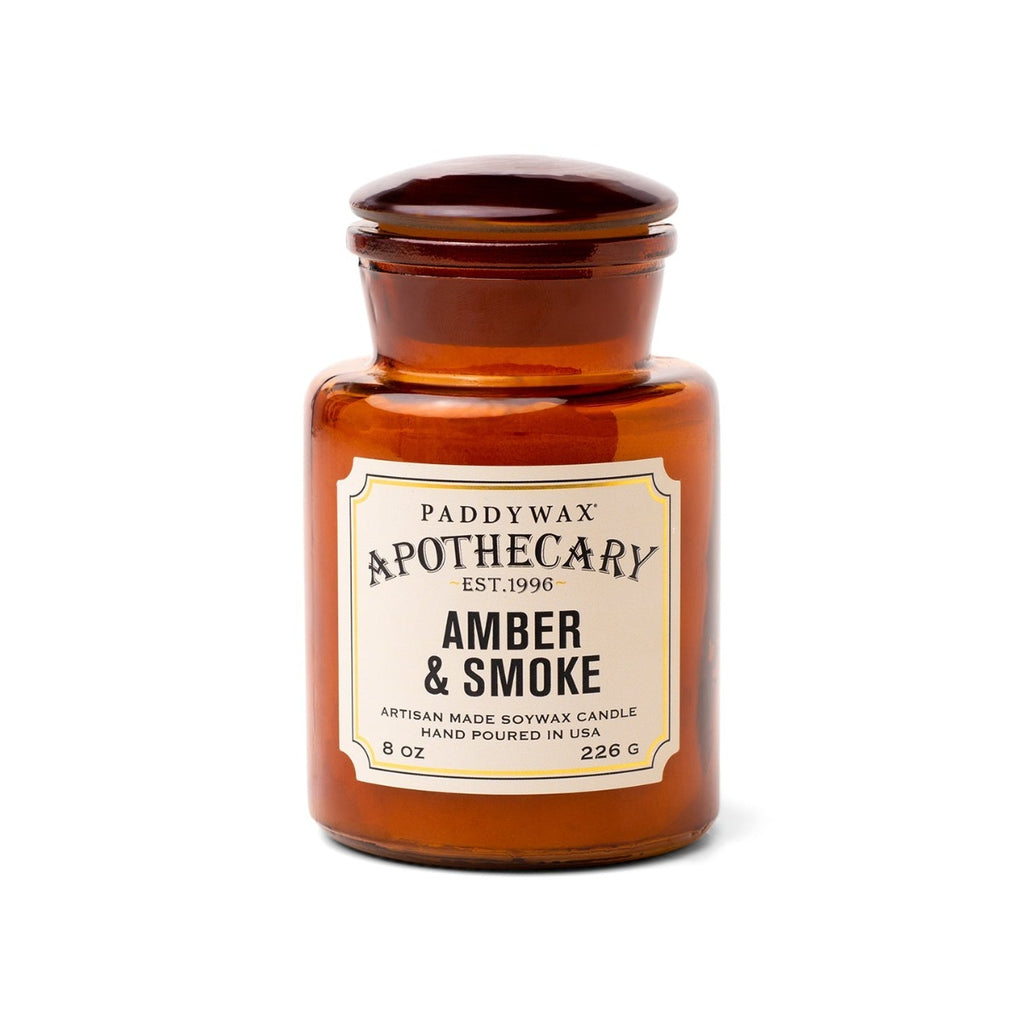 Apothecary Jar 8 oz Soy Candle - Amber + Smoke