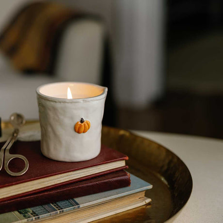 Pumpkin Spice Ceramic Bistro Creamer Candle 8 oz
