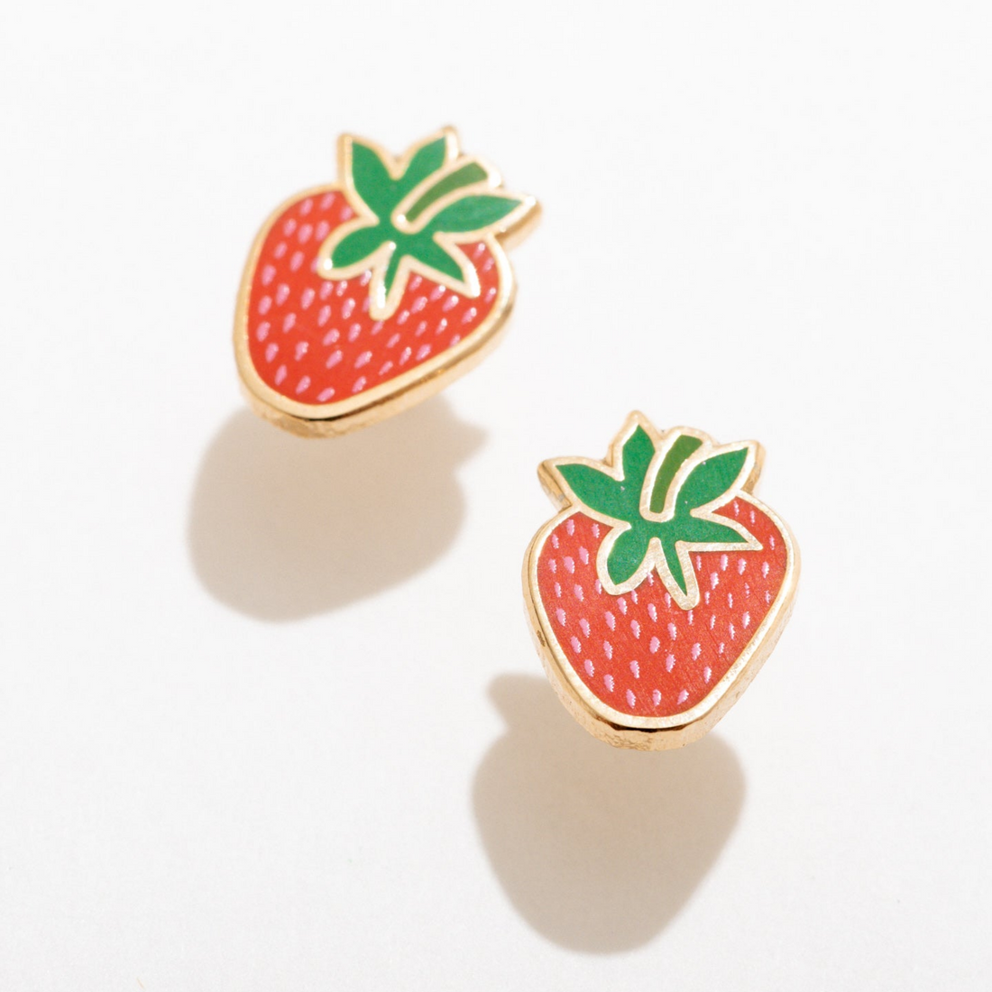 Strawberry Enamel Stud Earrings