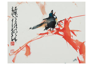 Chao Shao-an: Chinese Master Boxed Notecard Assortment Interior Style 3 - Bird in Strong Wind, 1984