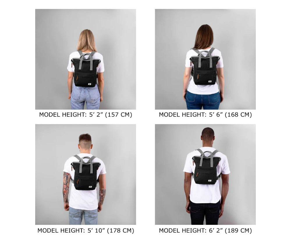 Ori London Bantry B Small Recycled Nylon Backpack Modeled