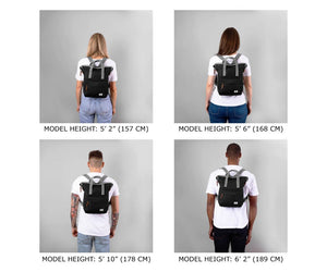 Ori London Bantry B Small Recycled Nylon Backpack Modeled