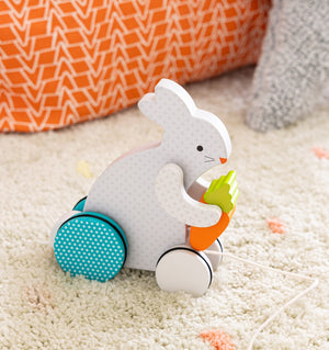 Busy Bunny Wooden Pull Toy Lifestyle