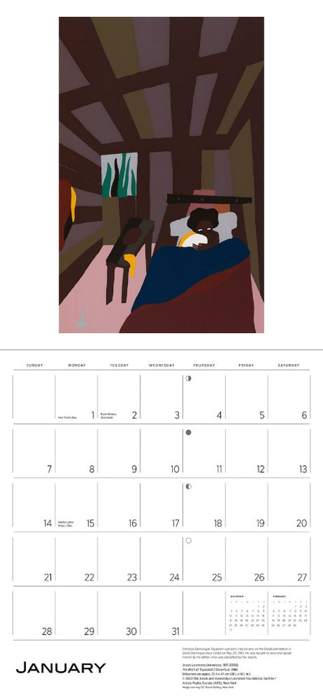 Jacob Lawrence 2024 Wall Calendar Interior