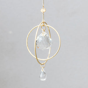 Mini Crystal Window Suncatcher Lotus Strength