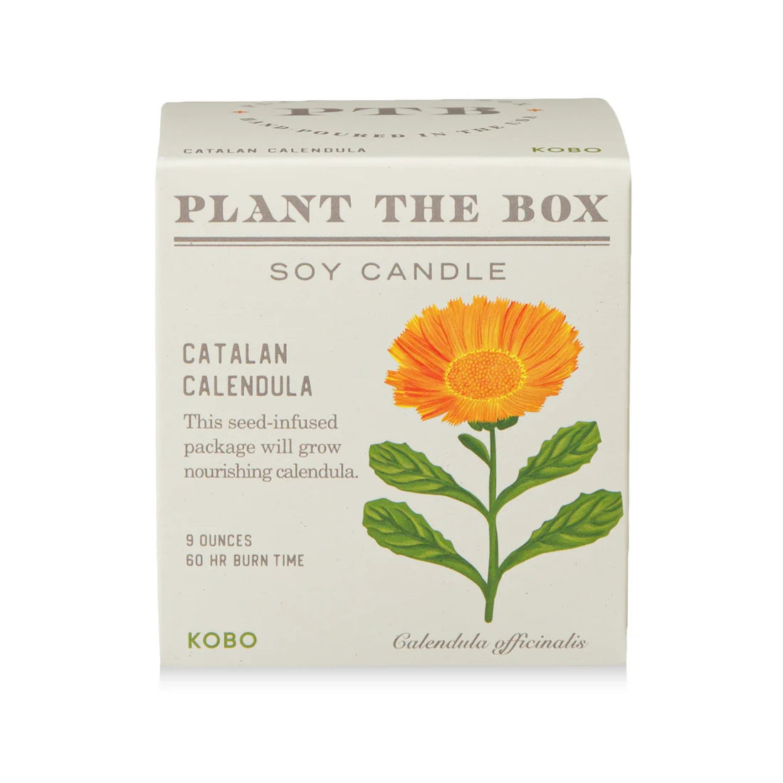 Catalan Calendula - Pure Soy Candle Plantable Box