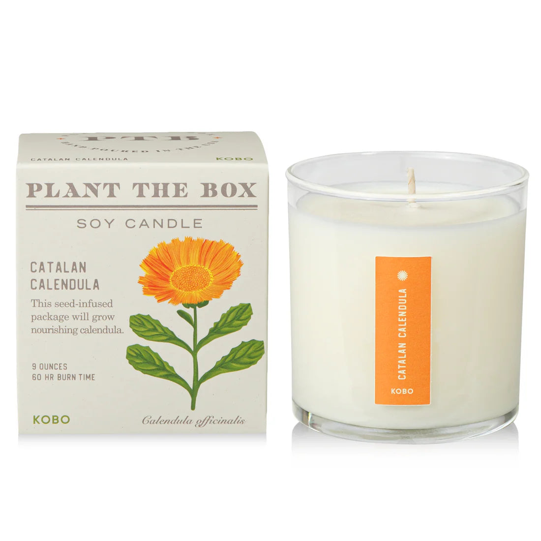Catalan Calendula - Pure Soy Candle Plantable Box