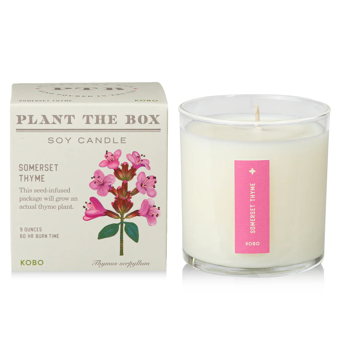 Somerset Thyme - Pure Soy Candle Plantable Box