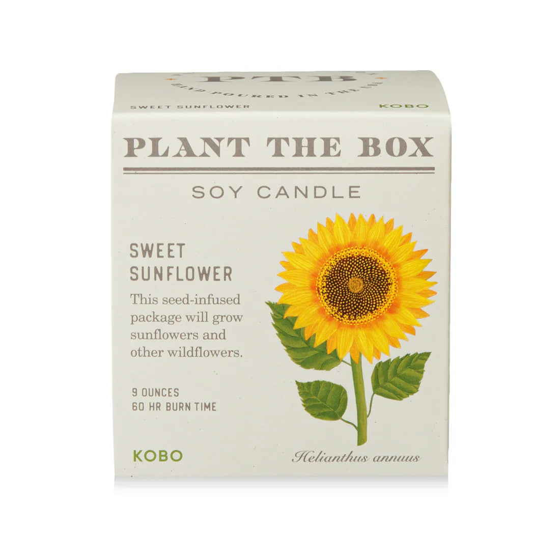 Sweet Sunflower - Pure Soy Plant The Box Candle