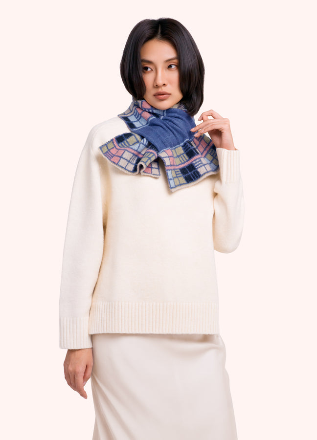 Dani Wrap Through Scarf - Denim Mix