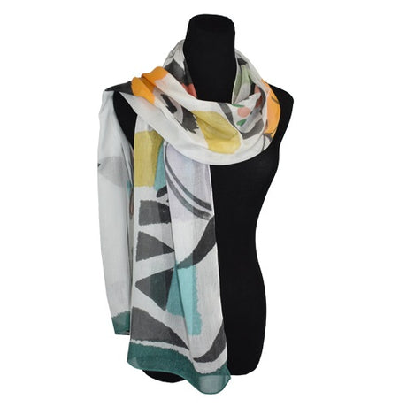 Daydream "Lereve" Handpainted Viscose Scarf Modeled