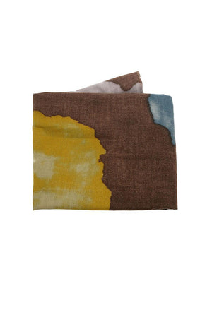 Abstract Inkblot Scarf - Blue/Multi